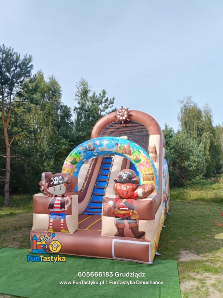 Zjeżdżalnia dmuchana Pirat FunTastyka Grudziądz - wynajem dmuchańców na imprezy