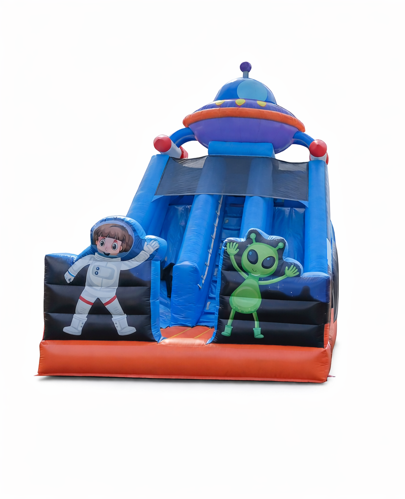 Zjeżdżalnia dmuchana Kosmos FunTastyka Grudziądz - bezpieczna atrakcja dla dzieci